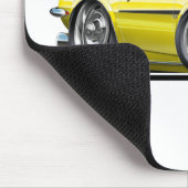 Camaro Gelb-Schwarzes Auto 1968 Mousepad (Ecke)