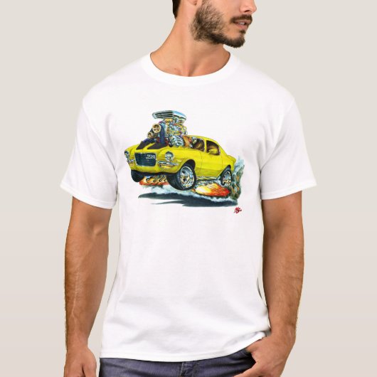 Camaro Gelb-Schwarzes Auto 1970-72 T-Shirt (Vorderseite)