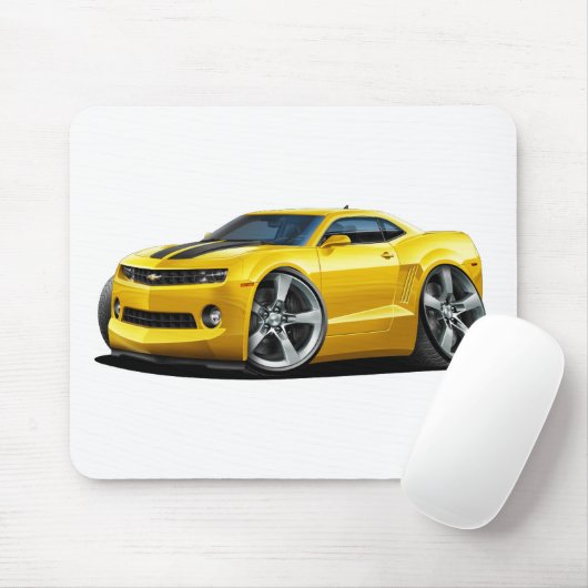 Camaro Gelb-Schwarzes Auto 2010-12 Mousepad (Mit Mouse)
