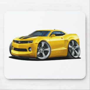 Camaro Gelb-Schwarzes Auto 2010-12 Mousepad
