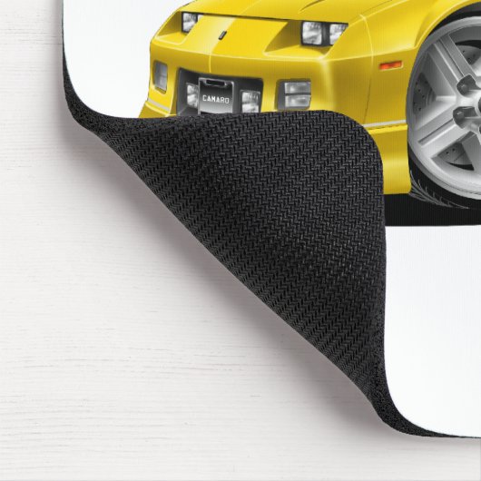 Camaro gelbes Auto 1982-92 Mousepad (Ecke)