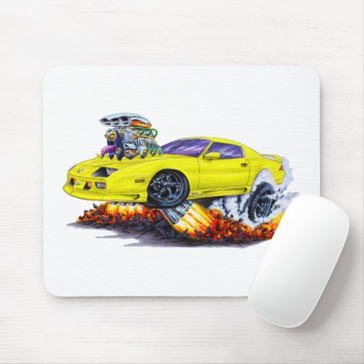 Camaro gelbes Auto 1982-92 Mousepad (Mit Mouse)