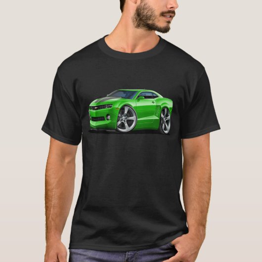 Camaro Grün-Graues Auto 2010-12 T-Shirt (Vorderseite)