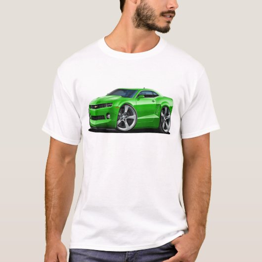 Camaro grünes Auto 2010-12 T-Shirt (Vorderseite)