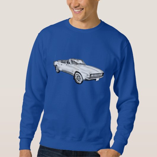 Camaro Muskel Auto-Illustration 1967 Sweatshirt (Vorderseite)
