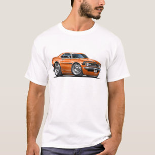 Camaro Orange-Schwarzes Auto 1968 T-Shirt