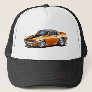Camaro Orange-Schwarzes Spitzenauto 1969 Truckerkappe