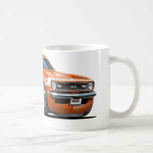 Camaro Orange-Weißes Auto 1968 Kaffeetasse