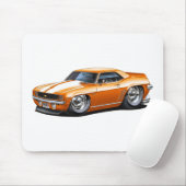 Camaro Orange-Weißes Auto 1969 Mousepad (Mit Mouse)