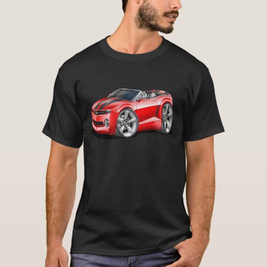 Camaro Rot-Schwarzes Kabriolett 2012 T-Shirt (Vorderseite)