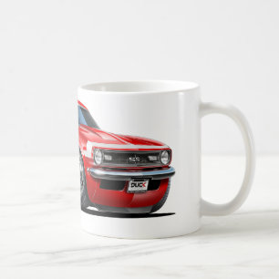 Camaro Rot-Weißes Auto 1968 Kaffeetasse