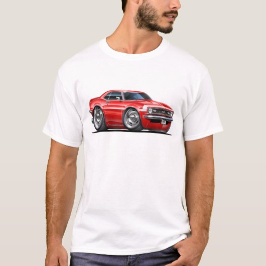 Camaro Rot-Weißes Auto 1968 T-Shirt (Vorderseite)