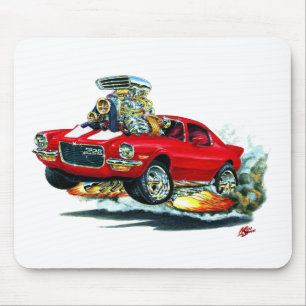 Camaro Rot-Weißes Auto 1970-72 Mousepad