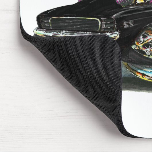 Camaro RS SS schwarzes Auto 1969 Mousepad (Ecke)