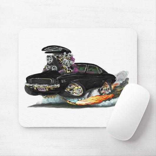 Camaro RS SS schwarzes Auto 1969 Mousepad (Mit Mouse)
