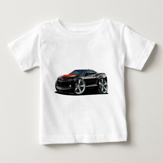 Camaro Schwarz-Rotes Auto 2010-12 Baby T-shirt (Vorderseite)