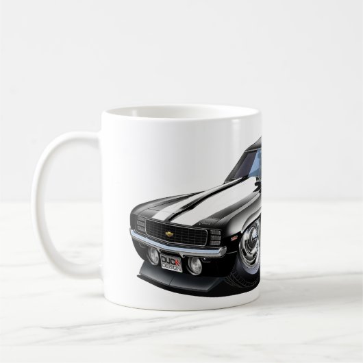Camaro Schwarz-weißes Auto 1969 Kaffeetasse (Links)