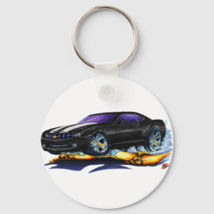 Camaro Schwarz-weißes Auto 2010 Schlüsselanhänger