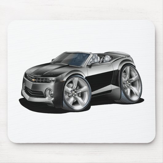 Camaro schwarzes Kabriolett 2012 Mousepad (Vorne)