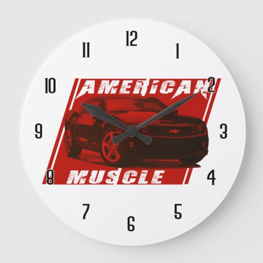 Camaro Sees Red Große Wanduhr (Vorderseite)