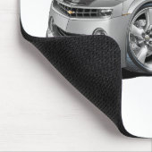 Camaro Silber-Schwarzes Kabriolett 2012 Mousepad (Ecke)