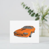 Camaro Sportwagen der 80er Jahre: 3D-Modell: Postkarte (Stehend Vorderseite)