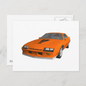 Camaro Sportwagen der 80er Jahre: 3D-Modell: Postkarte (Vorne/Hinten)