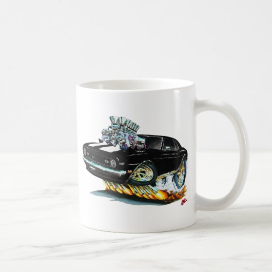 Camaro SS Schwarz-weißes Auto 1968 Kaffeetasse (Rechts)