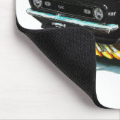 Camaro SS Schwarz-weißes Auto 1968 Mousepad (Ecke)