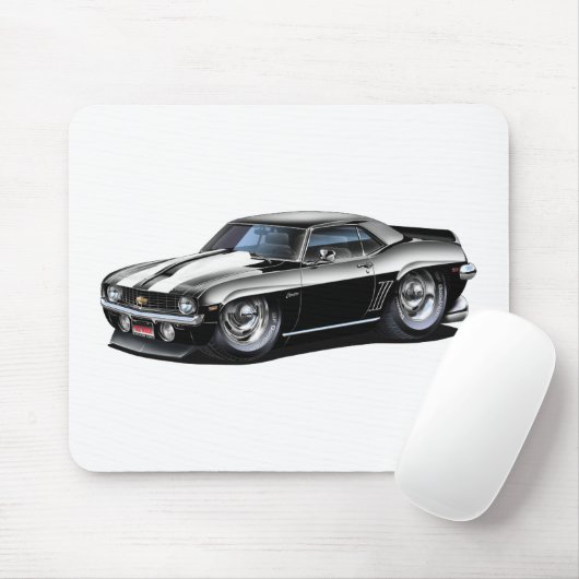 Camaro SS Schwarz-weißes Auto 1969 Mousepad (Mit Mouse)