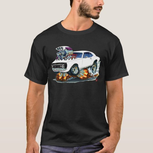 Camaro SS Weiß-Schwarzes Auto 1967 T-Shirt (Vorderseite)
