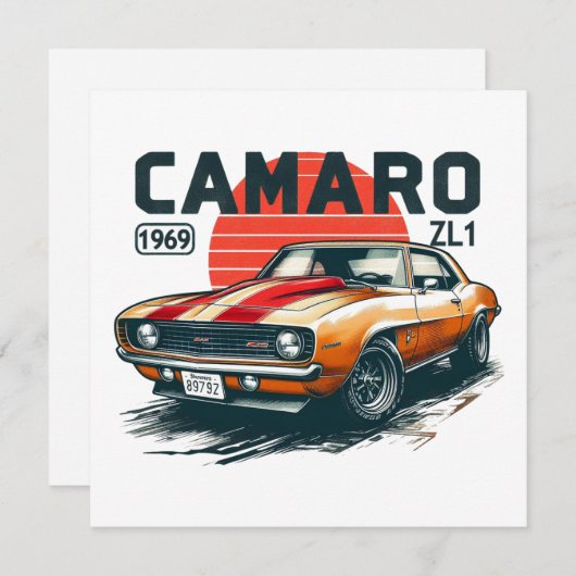 Camaro ZL1 Feiertagskarte (Vorne/Hinten)