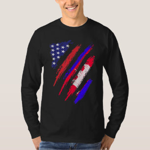 Cambodia American Grown Flag USA Patriot Heritage T-Shirt