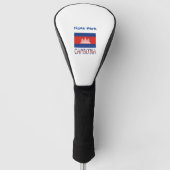 Cambodia and Cambodian Flag Personalized Golf Headcover (Vorderseite)