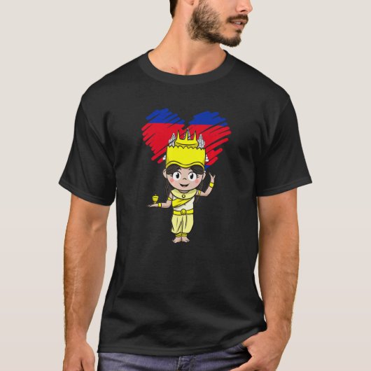 Cambodia Cambodian Khmer Traditional Dance Apsara T-Shirt (Vorderseite)