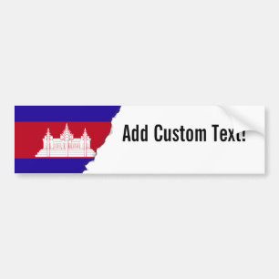 Cambodia Flag Autoaufkleber