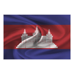Cambodia Flag Fotodruck