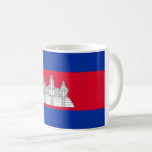 Cambodia Flag Kaffeetasse (VorderseiteRechts)