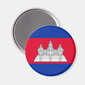 Cambodia Flag Magnet (Vorderseite/Rückseite)