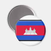 Cambodia Flag Magnet (Vorderseite/Rückseite)