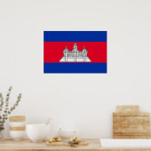 Cambodia Flag Poster (Küche)