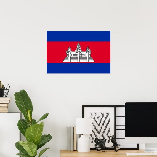 Cambodia Flag Poster (Heimbüro)