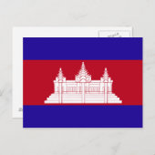Cambodia Flag Postkarte (Vorne/Hinten)