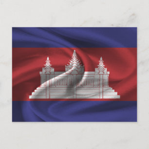 Cambodia Flag Postkarte