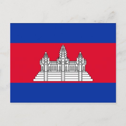 Cambodia Flag Postkarte (Vorderseite)