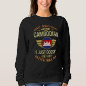 Cambodia Flag Proud Cambodians Men & Women Sweatshirt (Vorderseite)