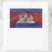 Cambodia Flag Rechteckiger Aufkleber (Tasche)