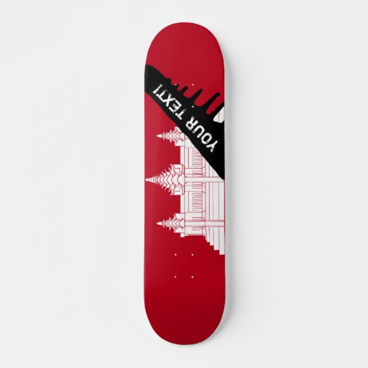 Cambodia Flag Skateboard (Vorne)