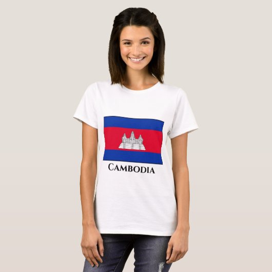 Cambodia Flag T-Shirt (Vorne ganz)