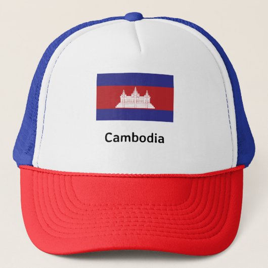 Cambodia Flag Truckerkappe (Vorderseite)